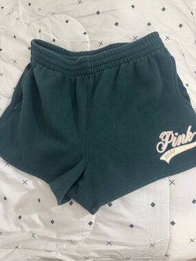 PINK Victoria's Secret Forest Green Athletic Lounge Shorts